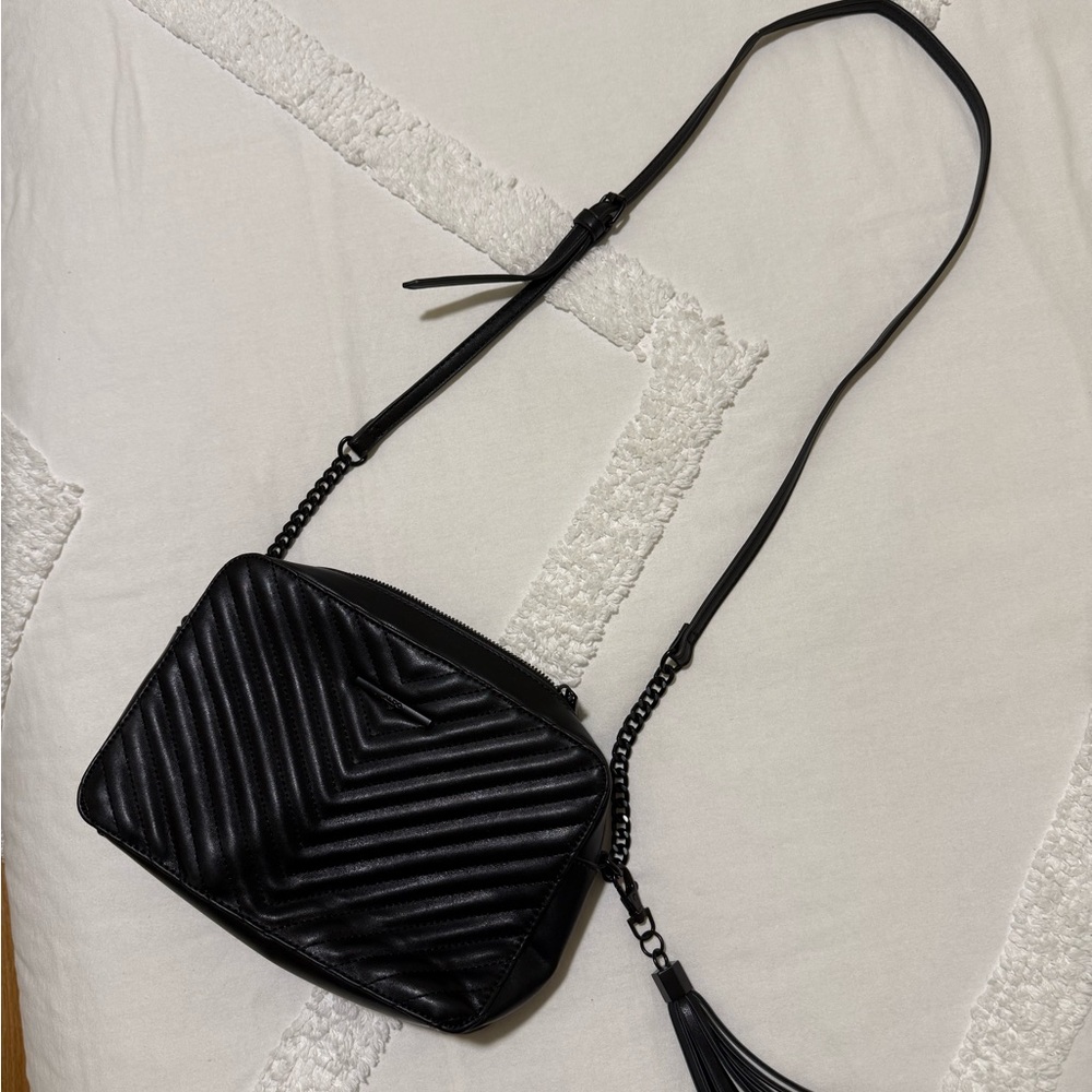 Aldo Black Quilted leather Crossbody Bag